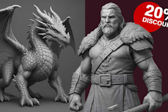 sculpt a 3d character model for 3d printing