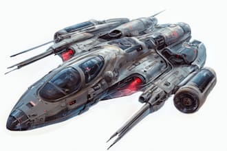 make a sci fi illustration for you