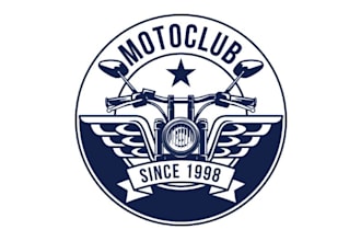 design awesome motorcycle club logo with unlimited revision