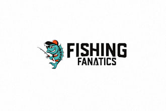 design a premium fishing, hunting, and mountain adventure logo