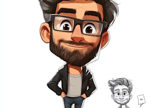 draw amazing cartoon caricature potrait for you