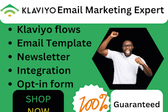 setup top notch klaviyo email marketing flows for ecommerce, SMS bump, SMS flows