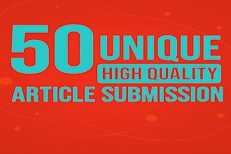 do 50 unique domain article submission backlinks off page seo