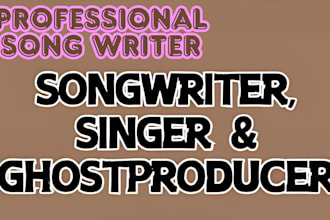 sing christian song gospel choir jingle male singer songwriter ghostwriter rap