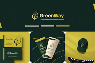design full branding kit, brand guidelines, brand style guide identity and logo