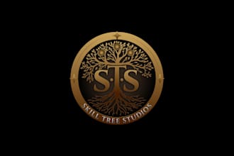 design a minimalist luxury tree logo for your brand or studio