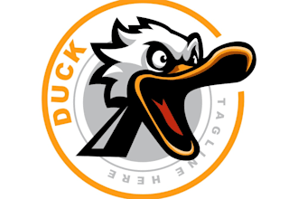 design stylish goose logo with express delivery