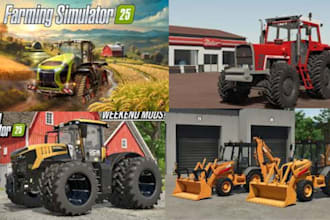 3d farming simulator ready for game, millitary vehicle ,rc car model, fivem ,va