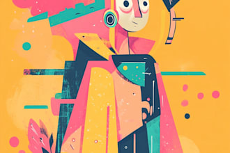do abstract character illustrations