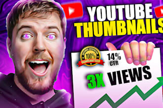 design attractive eye catchy youtube thumbnail within 2hrs