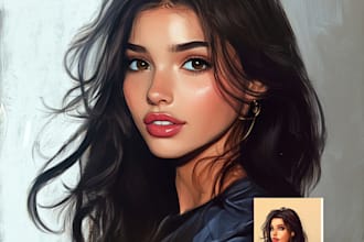 do a portrait in semi realism disney cartoon style