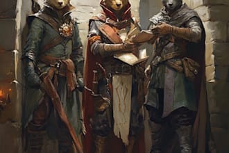 draw your dnd group party illustration