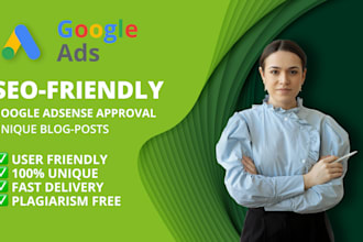 write 30 SEO friendly articles for fast google adsense approval