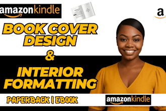 do book cover design, book formatting, and layout design