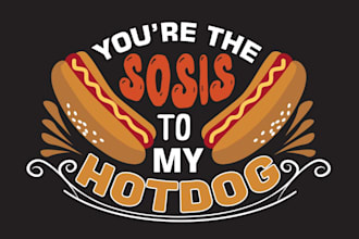 design professional hotdog logo with my creative thinking