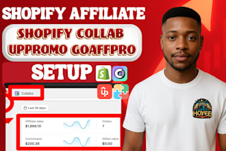 setup shopify affiliate marketing shopify collab uppromote goaffpro sales apps