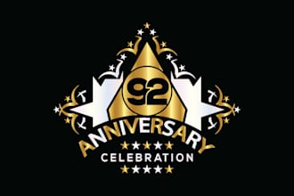 design modern excellent anniversary logo