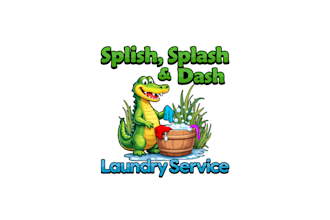 create a premium mascot animal laundry logo design