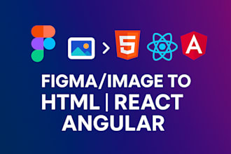 convert figma to HTML, xd to HTML, pdf to HTML and to angular and react