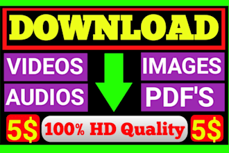 scrape the downloadable videos images pdfs files in high quality and HD