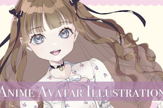 create custom anime avatar illustrations for virtual streamers