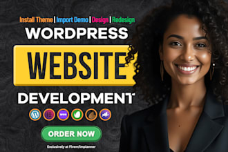install wordpress with exactly same as demo theme  and customization