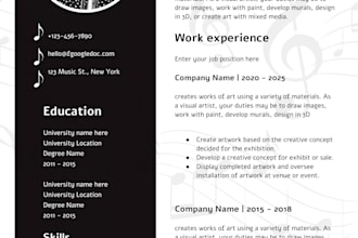 create ats resume , ats CV , resume writing and cover letter