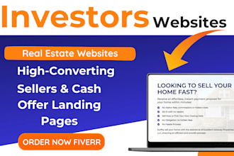 create investor landing page for real estate investor  leads
