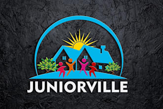 do custom childcare daycare school babyshop education kids and children logo