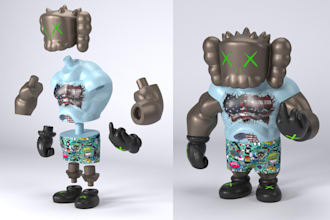 design 3d articulated toy bjd model 3d action figure 3d flexi model for 3d print