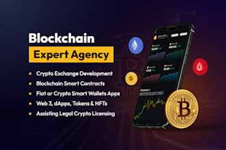 develop blockchain project, crypto exchange, wallet app, smart contract, web3