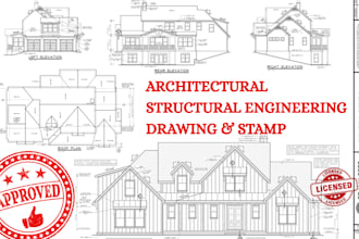 do pe stamp architectural and structural engineering drawing mep for city permit