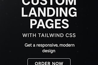 create a custom responsive landing page with tailwind CSS