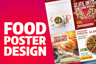 design creative and professional food posters and flyers