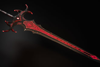 create detailed 3d medieval weapons for your game or project