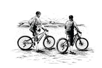 draw black and white sketch or illustration
