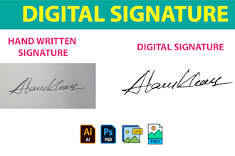 digital signature or vectorize signature