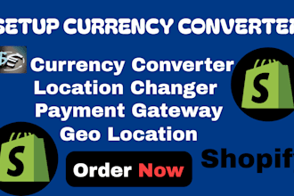 setup a currency converter geo location changer on your shopify