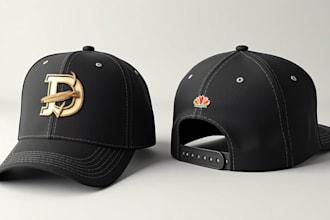 create a custom hat or cap with side patches and any front design