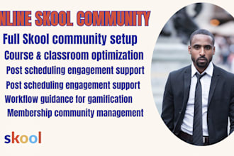 setup manage your skool community management skool group for your online course