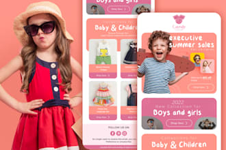 design responsive HTML email template newsletter klaviyo mailchimp