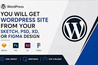 convert sketch, PSD, xd, figma to wordpress using elementor or elementor pro