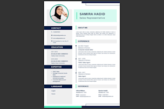 design a modern and creative CV, resume, cover letter