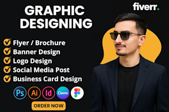 design a flyer, brochure, poster, banner, logo, thumbnail and social media posts