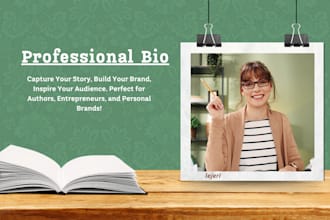 offer professional bio and biography writing for personal brands, and authors