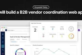 build and host a b2b vendor coordination web app