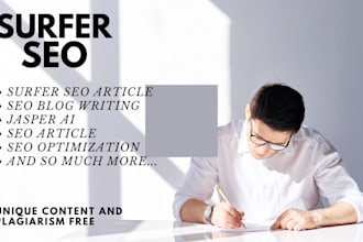 write and optimize surfer SEO article or blog post