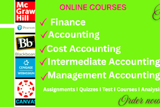 do financial management cost managerial accounting and finance tasks project