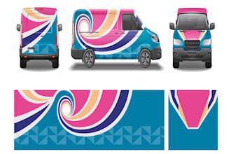 create vehicle graphics, food truck and van wrap