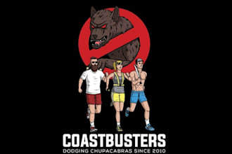 design particular animals coast busters team logo